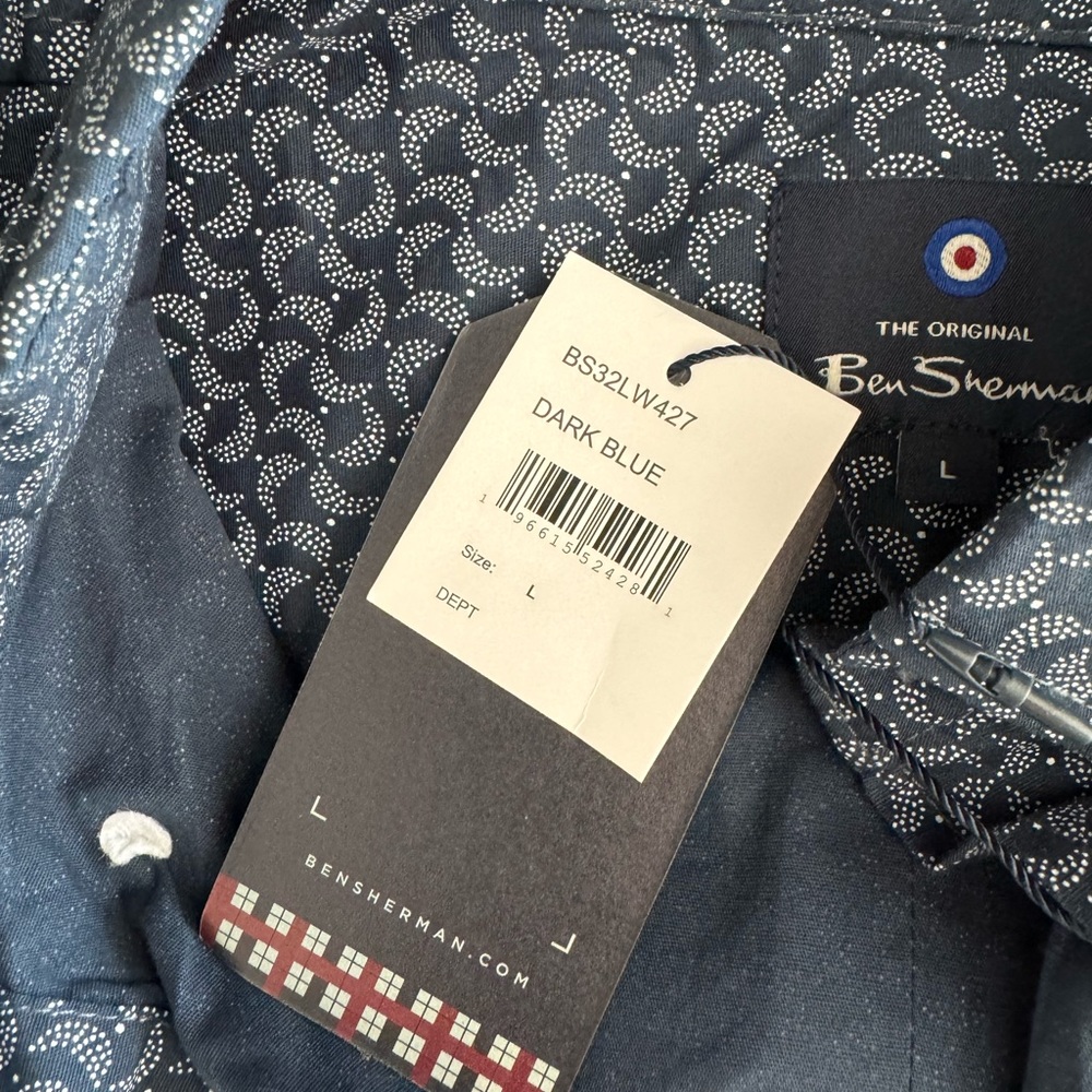 Ben Sherman Stretch Long Sleeve Button Down Shirt NWT - Picture 7 of 7